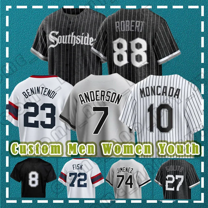 74 Eloy Jimenez 88 Luis Robert Baseball Jersey 7 Tim Anderson Reynaldo Lopez Bo Jackson Yoan Moncada Chicagos Lucas Giolito Jimmy Lambert Dylan يتوقف Yasmani Grandal