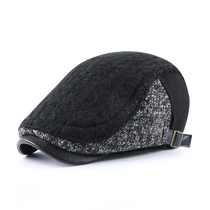 Béret Homme Femme Tendance Plaid Herringbone – Casquette Plate Duckbill En Treillis, Style Casual Chic Printemps-Été