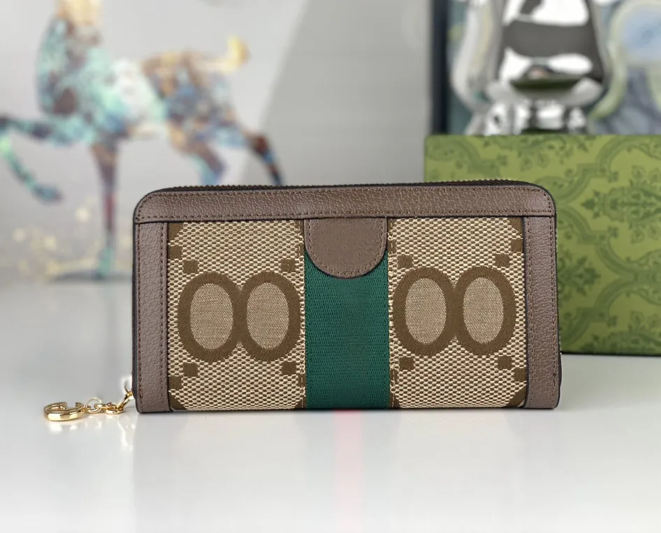 Luxurys Designer-Geldbörsen Ophidia Geldbörsen Männer Frauen Lange Kartenhalter Mode Marmont Reißverschluss Schlanke Clutch Hochwertige Doppelbuchstaben-Schildtaschen mit Box G231