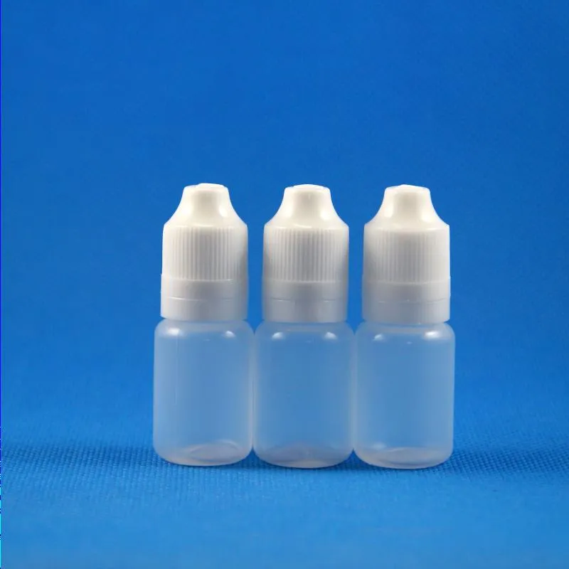 100 Sets/Lot 10ml Plastic Dropper Bottles Tamper Evident Child Double Proof Caps Long Thin Needle Tips e Vapor Cig Liquid 10 mL Ktflg