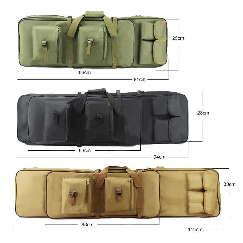 Borse multifunzione Equipaggiamento militare Borsa tattica per pistola Borsa da caccia per tiro 81/94 / 115CM Custodia per fucile softair per esterni Zaino per protezione trasporto pistolaHKD230627