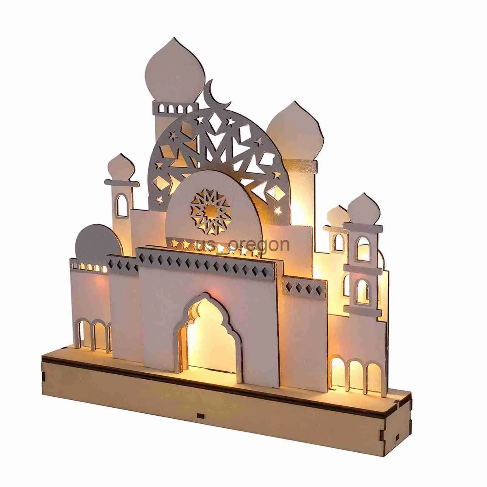 Dekorativa föremål Figurer Islamisk gåva Islamisk dekoration för hemmoskonddekorationer Islamique Castle Sculptures Figurer Nattljus Eid Al Fitr Decor