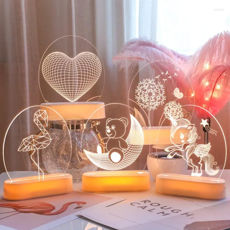 Tafellampen LED Valentijnsdag Digitale Lantaarn LIEFDE Brief Hart 3D Hanglamp Bekentenis Huwelijksgeschenken Kamerdecoratie