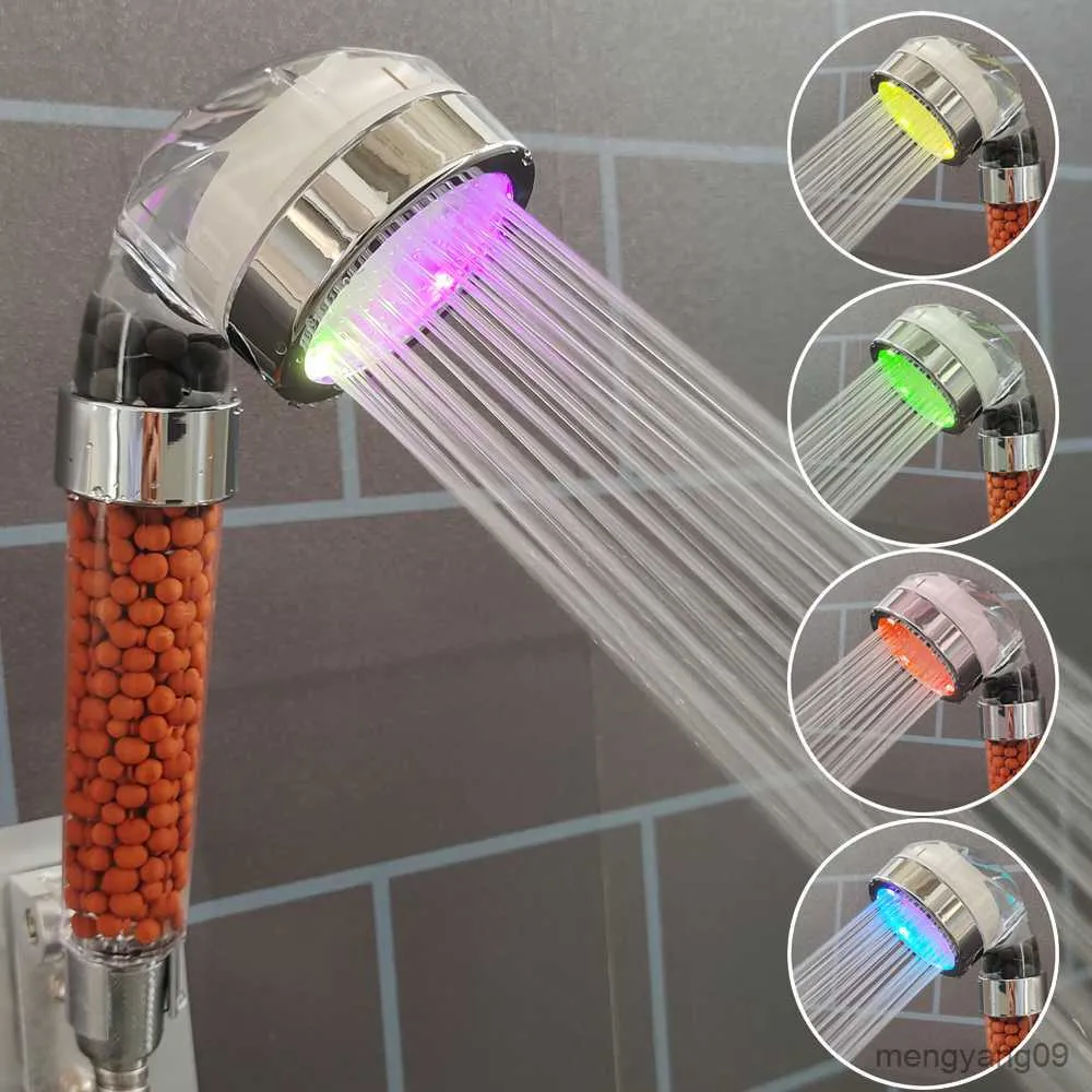 Badezimmer-Duschköpfe, LED-Duschkopf, Hochdruck-Wasserspar-Regendusche, Negativfilter, Duschkopf, Badezimmer-Zubehör R230627