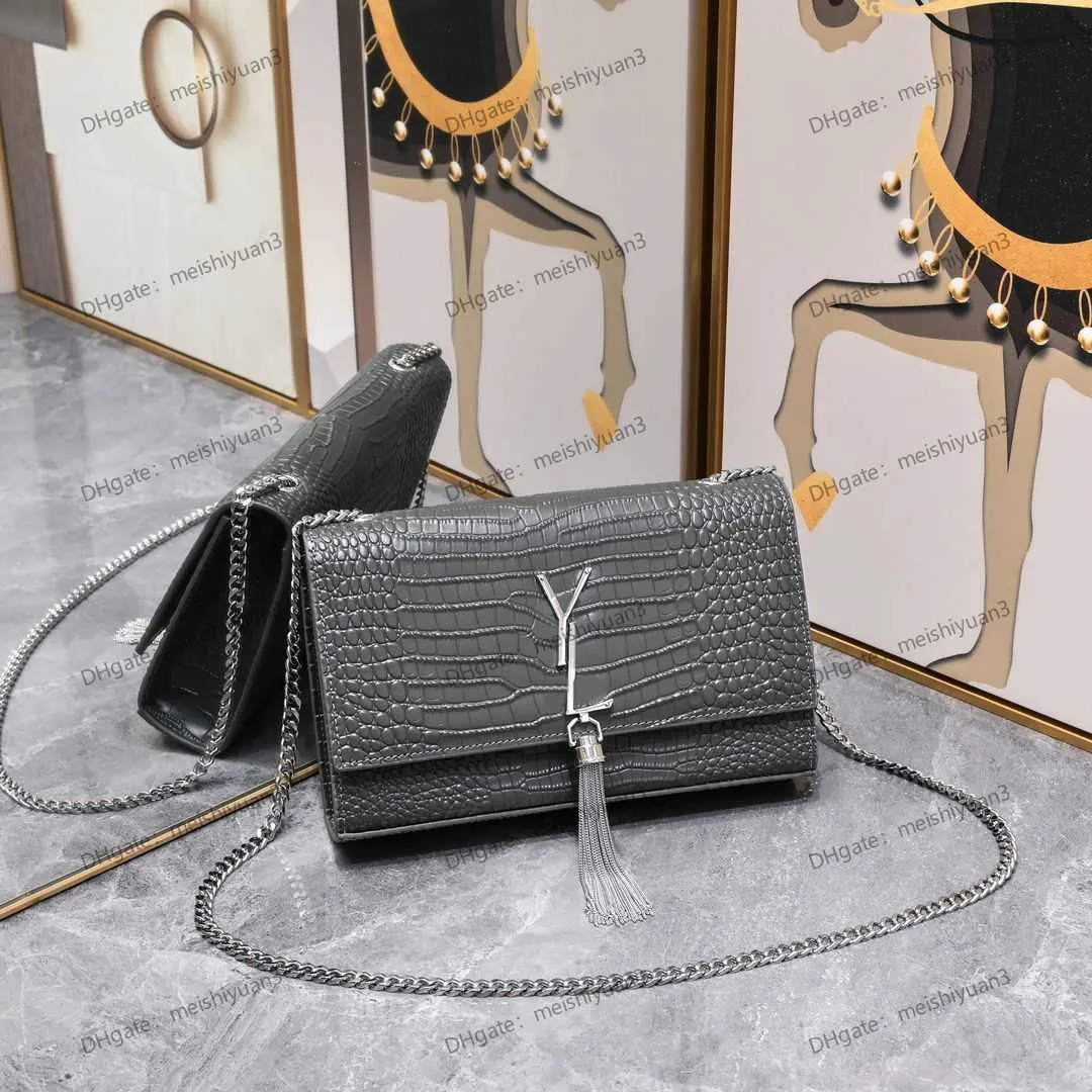 Top Designer Schoudertas Mode Klassiek Omzoomd Alligator Print Dames Chain Skew Bag Luxe Clamshell Skew Bags Handtas Tote Portemonnee 1713