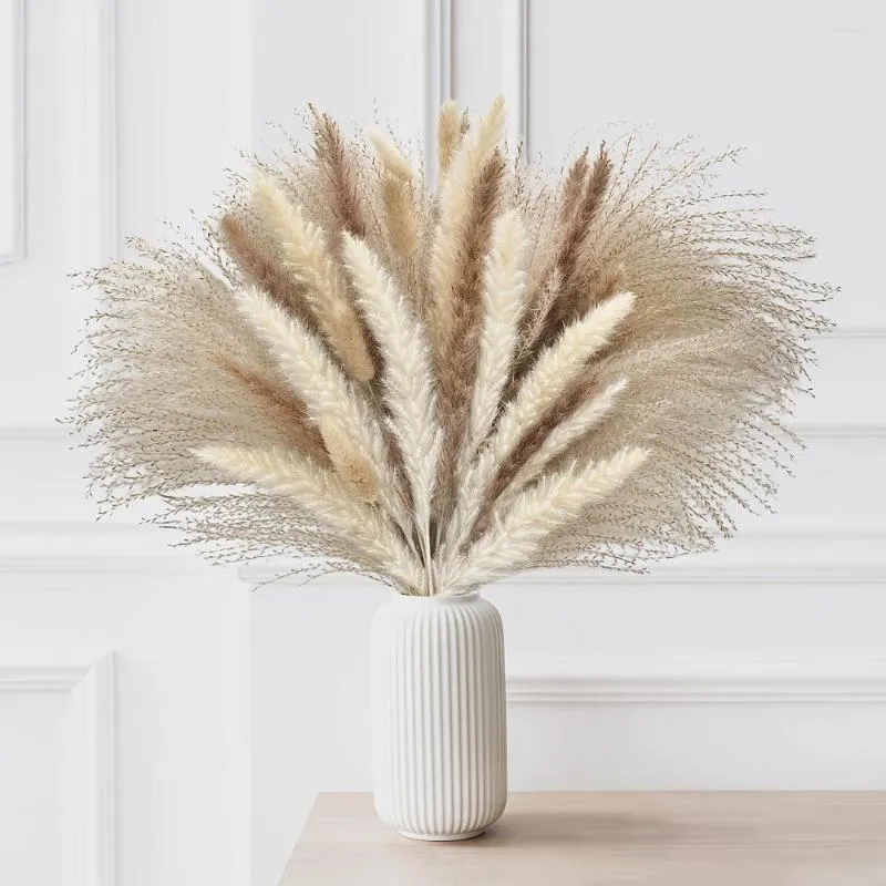 Fiori decorativi 30pcs Bouquet essiccato Reed Pampas Erba Decorazione di nozze Anno Natale Flores Artificiale Mariage Home Decor