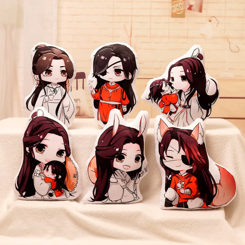 Мягкие плюшевые животные Аниме Tian Guan Ci Fu Plushies Heaven Official's Blessing Xie Lian Hua Cheng Cartoon Kawaii Cushion Pillow Мягкие плюшевые игрушки 230626