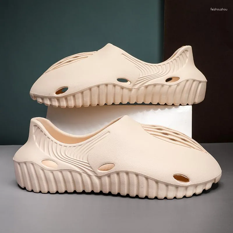 Sandalen sandalen gesloten teen paltform zomer licht roft sole eva ademende glijbanen schoenen voor buitenlucht niet -gehalte glijbaanschoen