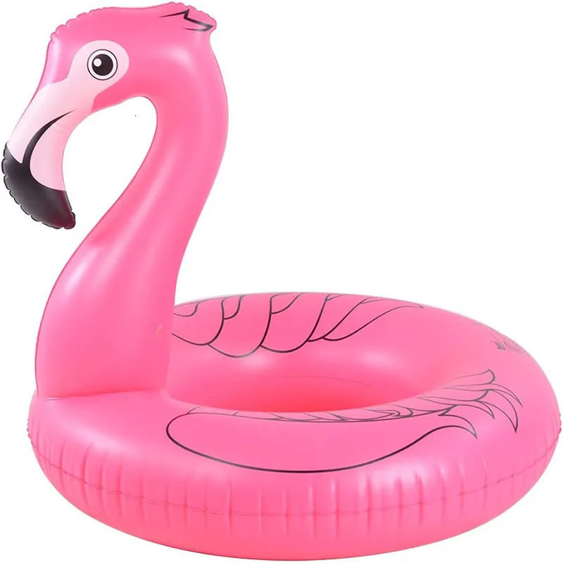 Sand Play Water Fun Giant Inflatable Flamingo Pool Float Party Pool Tube med snabba ventiler Summer Beach Swimming Pool Lounge Raft Decorations Toys 230626