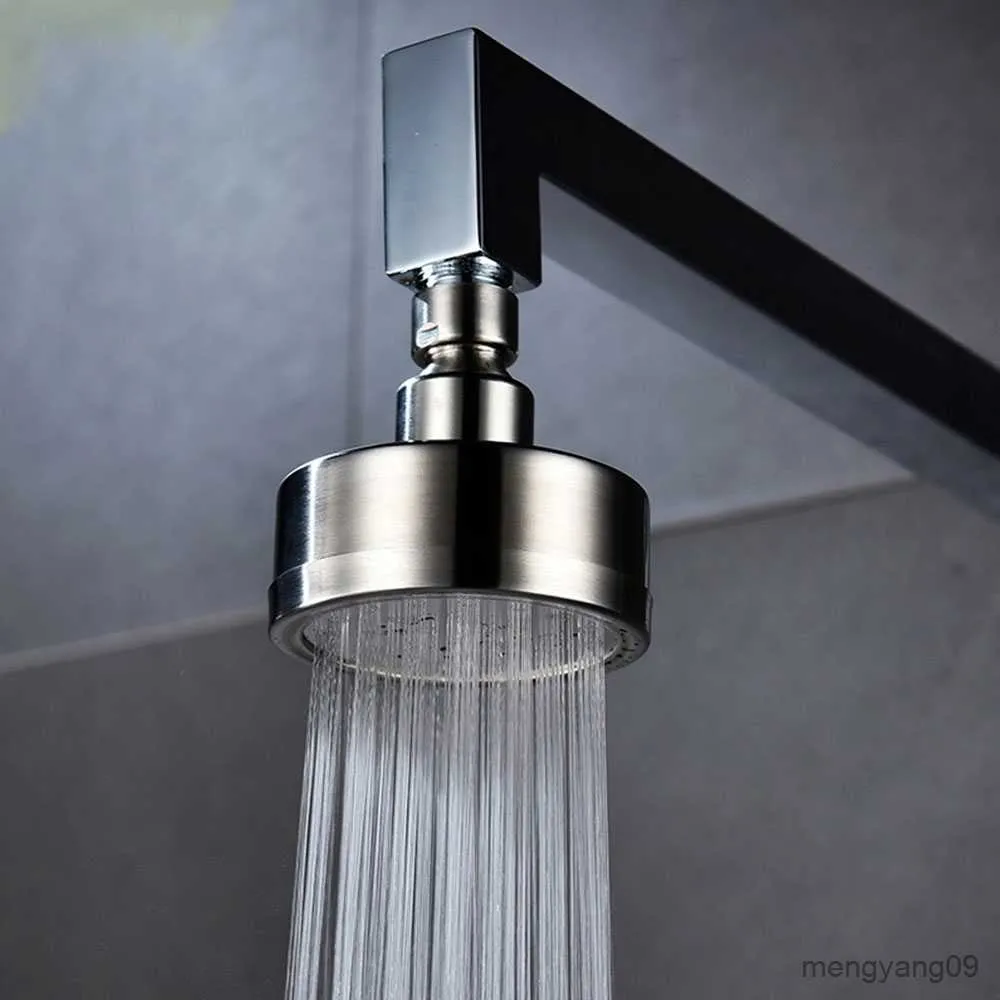 Bathroom Shower Heads 304 stainless wire drawing pressurized water saving shower head small top spray shower can disassemble wash showerhead R230627