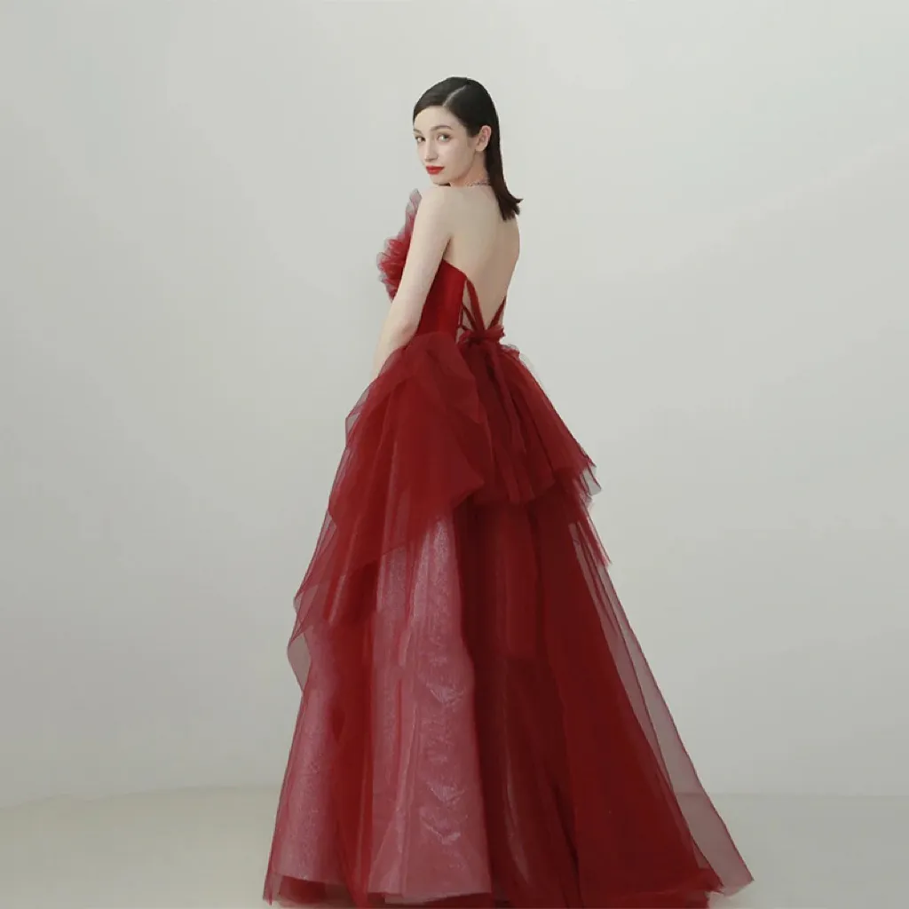 Fitted Formal Red Evening Aliexpress Dinner Dress Halter Prom Dress  Burgundy Beaded Sequined Floor-Length A-