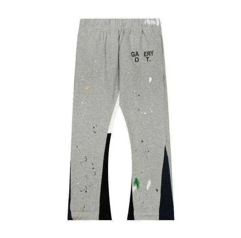 Pantalons pour hommes Créateur de mode Galeries pour hommes Pantalons de survêtement Dept Speckled Letter Print Femme Couple Loose Polyvalent Casual Straight Graffiti{category}