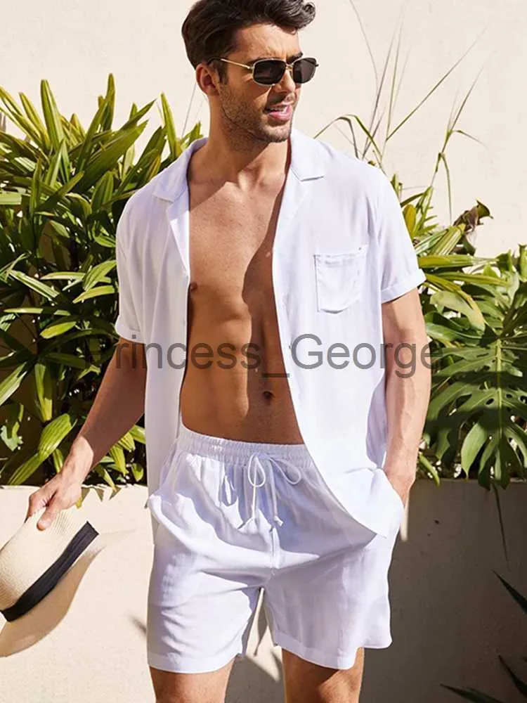 Survêtements pour hommes Chemises à manches courtes Shorts pour hommes Outfit Man 2 Piece Sets Summer Beach Vêtements Casual Jogging Suit Pyjamas Designer Clothes M3XL x0627