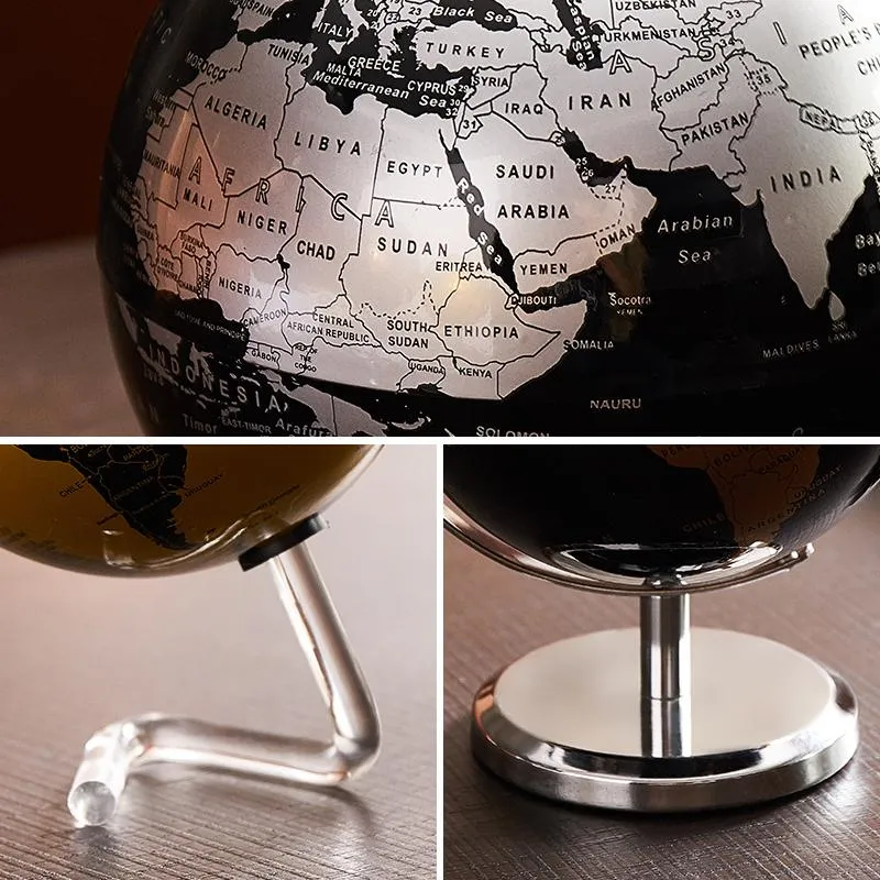 Globe 1pc Accesorios de decoración para el hogar Retro Mundo Globe Moderno Mundo Mapa Mapa de estudio Globe Descripción de la escritorio Geografía Globe