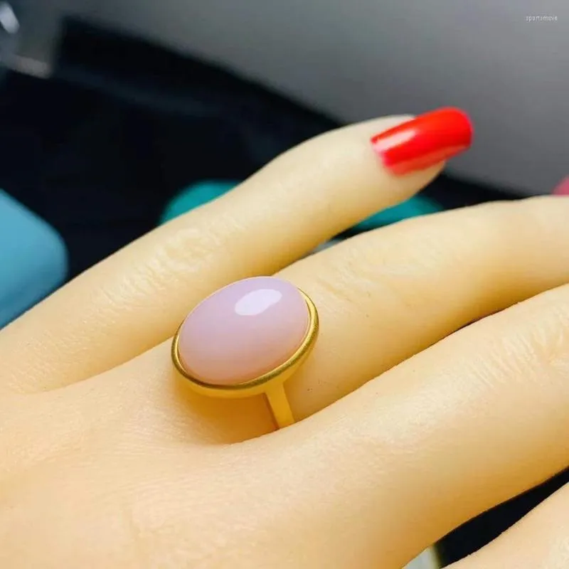 Cluster Rings Arrival Natural And Real Pink Opal Ring 925 Sterling Silver For Women Wedding