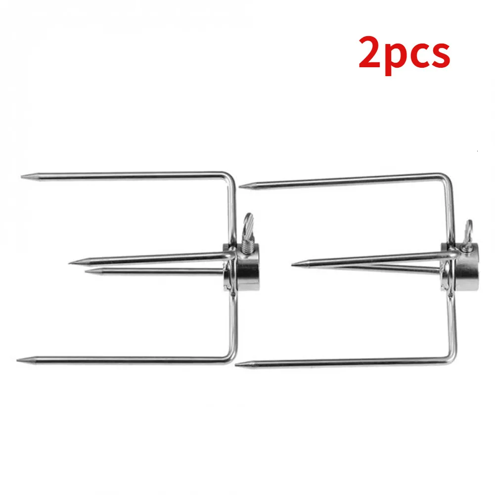 BBQ Grills 2pcs piknik widelca węgiel drzewny 10 cm 4 ED grillowany wołowina Kebab Skewer Chicken Drumstick Turkey Pieczeń Akcesoria 2 230627