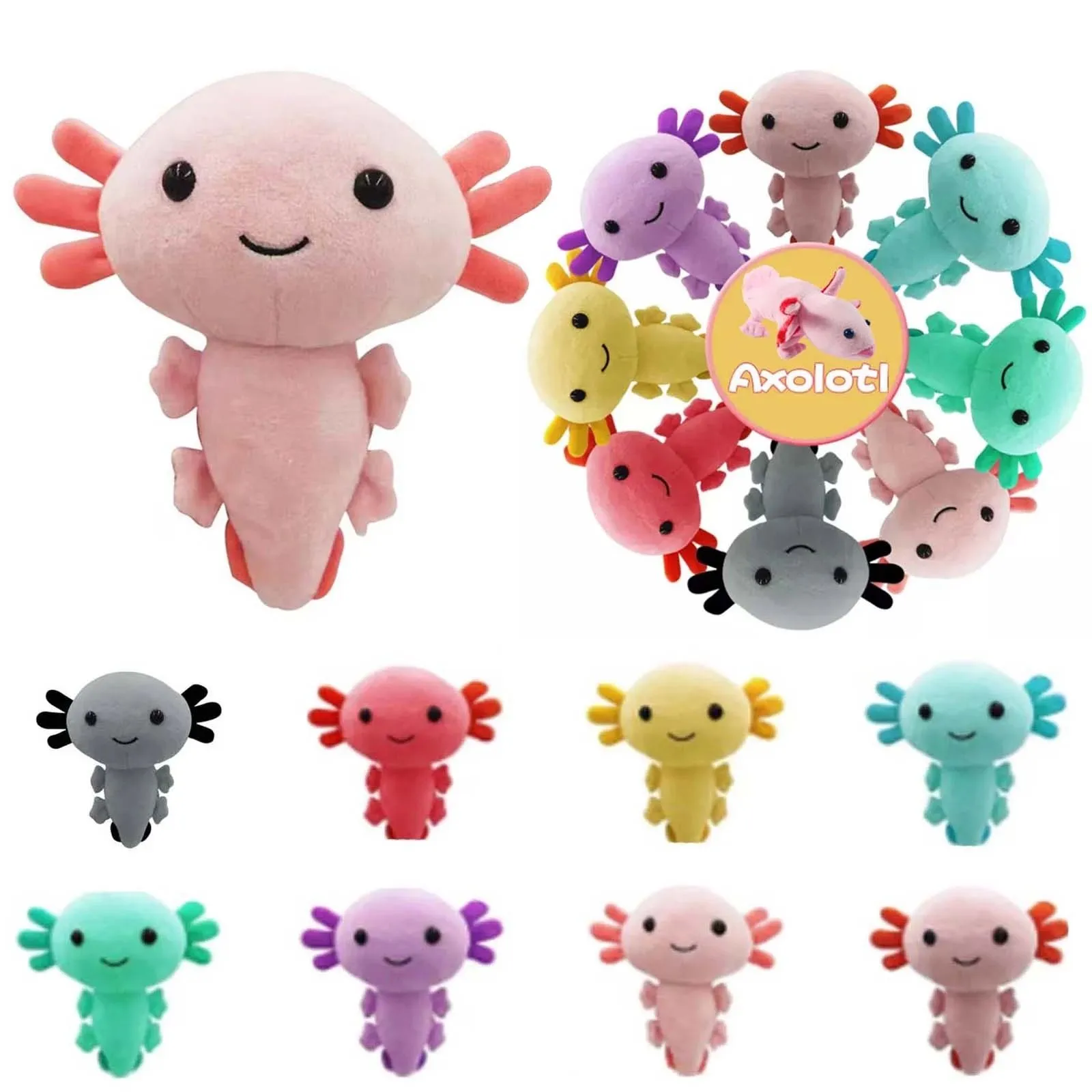 Simpatico animale Axolotl peluche bambola farcita peluche Pulpos peluche-morbido cuscino-giocattolo camera dei bambini letto decorazione giocattoli regalo per bambini