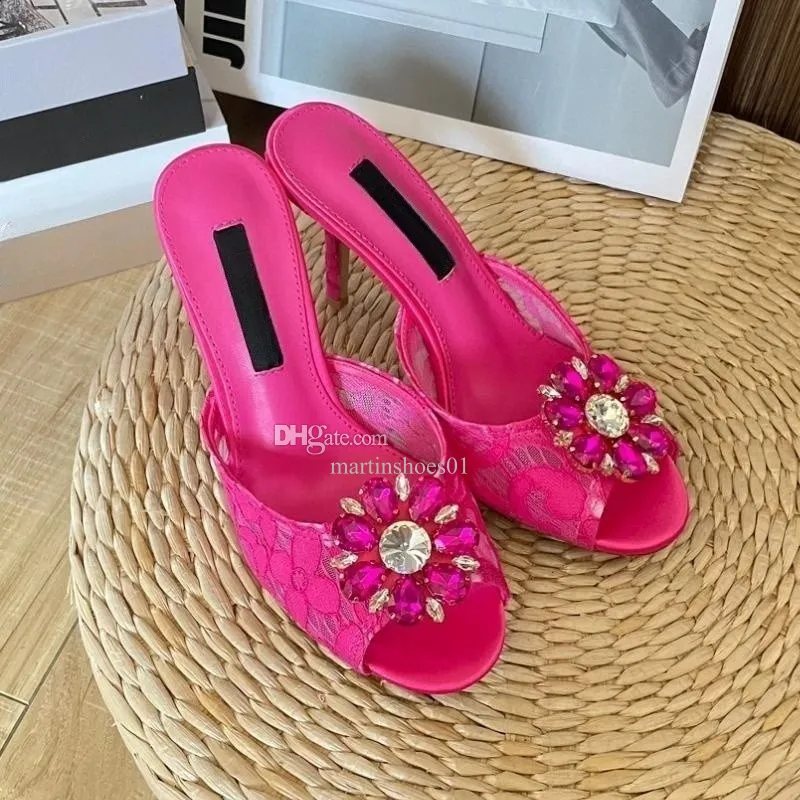 Scarpe Eleganti In Pizzo Gioiello Sandali Firmati Di Lusso Da