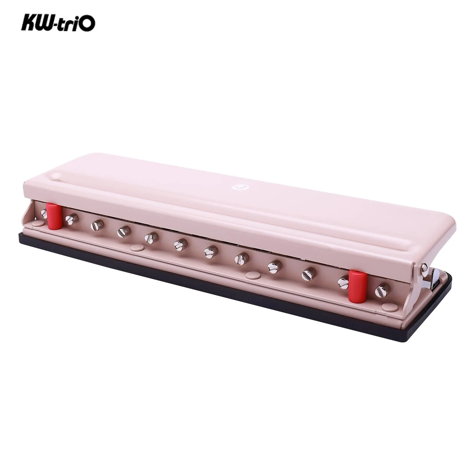 Punch KWtriO Handheld DIY Mushroom 12 Holes Punch Puncher Paper Cutter with Ruler 6 Sheets Punch Capacity A4 / A5 / A7 / B5
