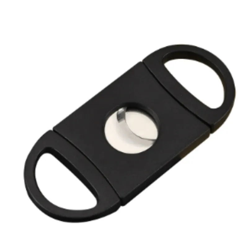 Portable Stainless Steel Cigar Cutter with Dual Blades - Metal Guillotine Scissors for Smoking Accessories Factory Direct Sale