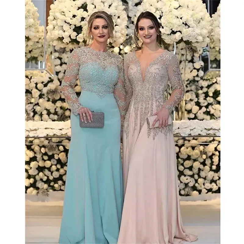 Stedelijke Sexy Jurken 2023 Elegante Dubai Arabische Luxe Jurk Kristal Kralen Chiffon Bal Bruiloft Formele Gelegenheid Avond 230627