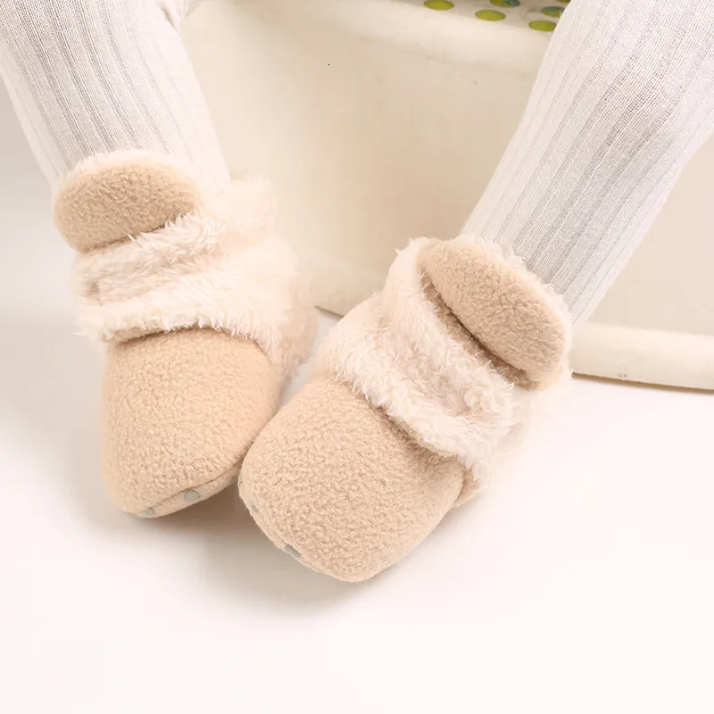 First Walkers 0 12M Baby Cotton Shoes Winter Warm Boots born Boy Girl Sole Soft Toddler Home 230626