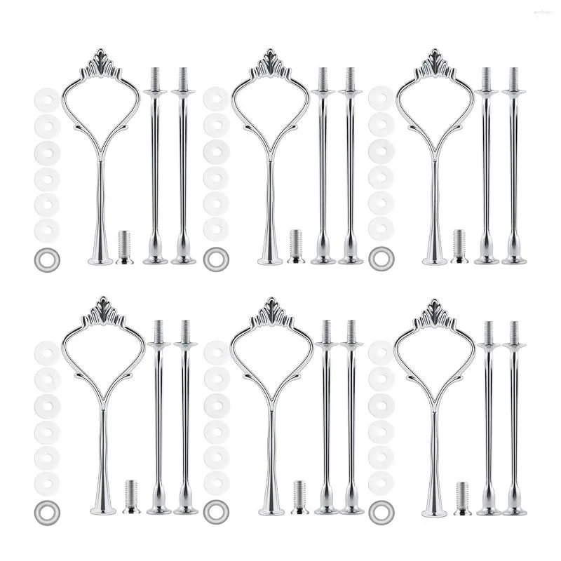 Moules de cuisson 6 Set Tray Hardware for Cake Stand 3 Tier Adapter Holder Wedding and Party Serving