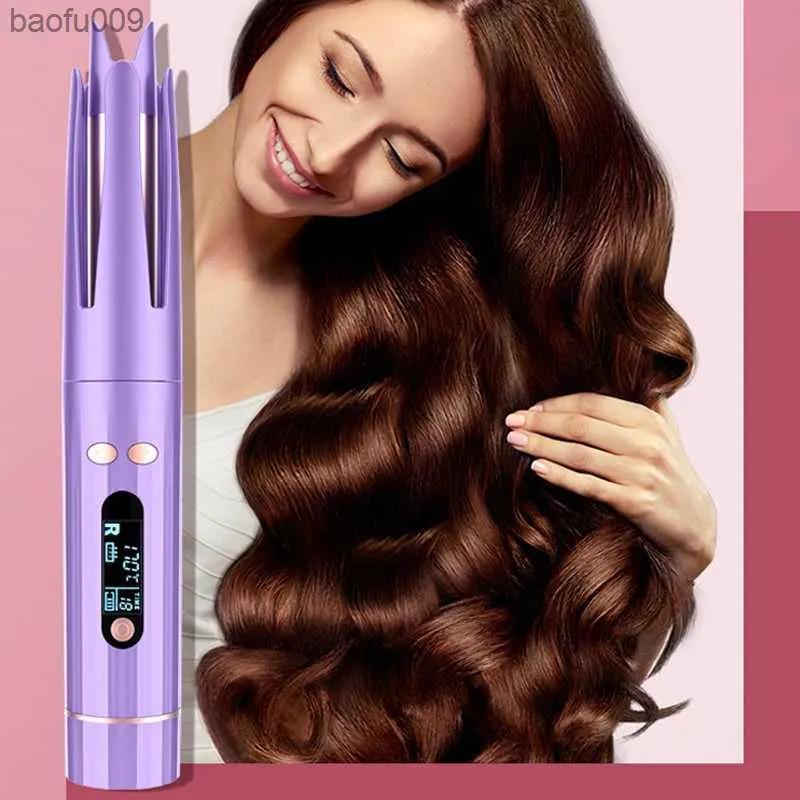 25 mm anty-Scald Bezprzewodowe Curling Irons Stick Automatyczne rurki do włosów Bezpośrednie obrotowe włosy Curling Iron Hair Styling narzędzia L230520