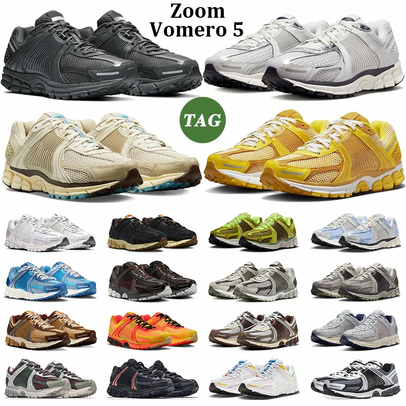 Zoom Vomero 5 Athletic Hardloopschoenen Vast Grijs Antraciet Geel Oker Heren Dames Cobblestone Flat Pewter Panda Zwart Outdoor Trainers Sneaker Maat 36-46