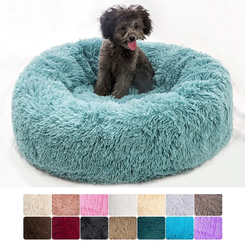 Letti per gatti Mobili Soft Dog Pet Bed Peluche Full Size Lavabile Calm Donut Confortevole Dormire Artefatto Prodotto Mats 230626