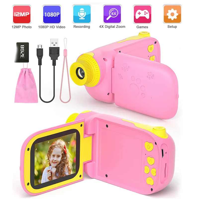 Cámara infantil para niñas, cámaras de video digitales HD de 2.4 pulgadas  para niños pequeños, regalos de cumpleaños de Navidad, cámara para niños