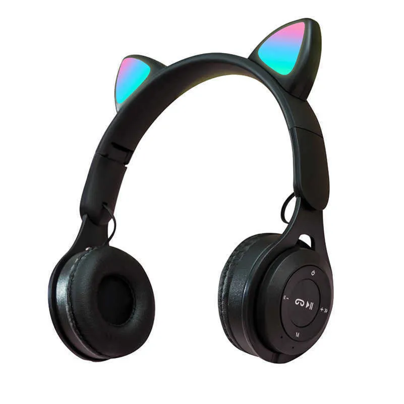 online celebrity New fashion cute style Y08M light emitting Cat s ears Steamed cat ear shaped bread headset 1KHZL