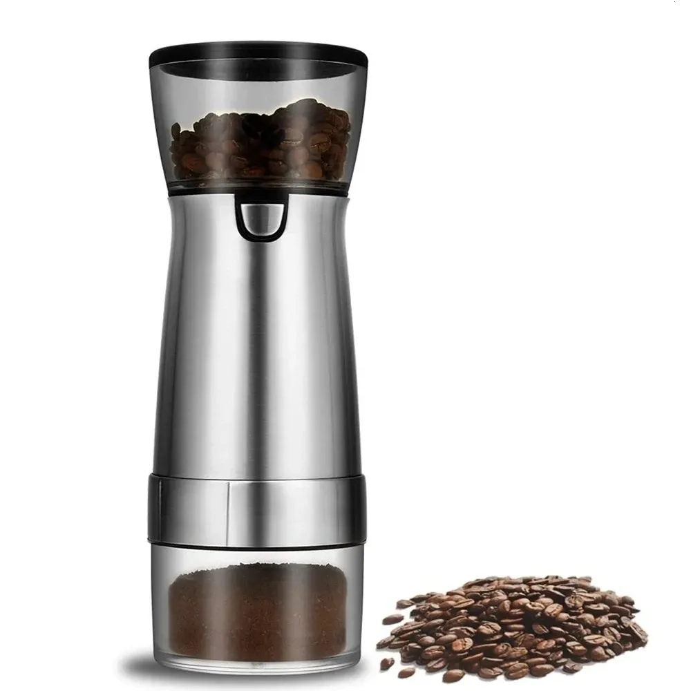 Moedores de café manuais atualizar moedor de café elétrico portátil tipo-c carga usb profissão moagem de aço inoxidável núcleo moedor de grãos de café 230627