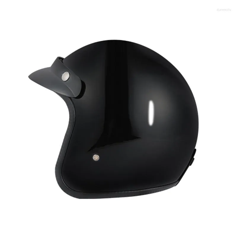 Capacetes de motocicleta Casco Scooter Moto DOT Open Face Vintage Four Seasons Racing Half Casque Helmet 2023