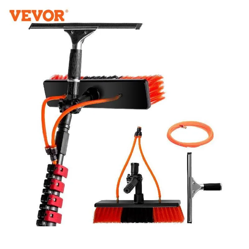 Supplies Vevor Water Fed Pole Kit, 24ft Length Water Fed Brush W/squeegee, 7.2m Water Fed Cleaning System, 3in1 Aluminum Outdoor Window