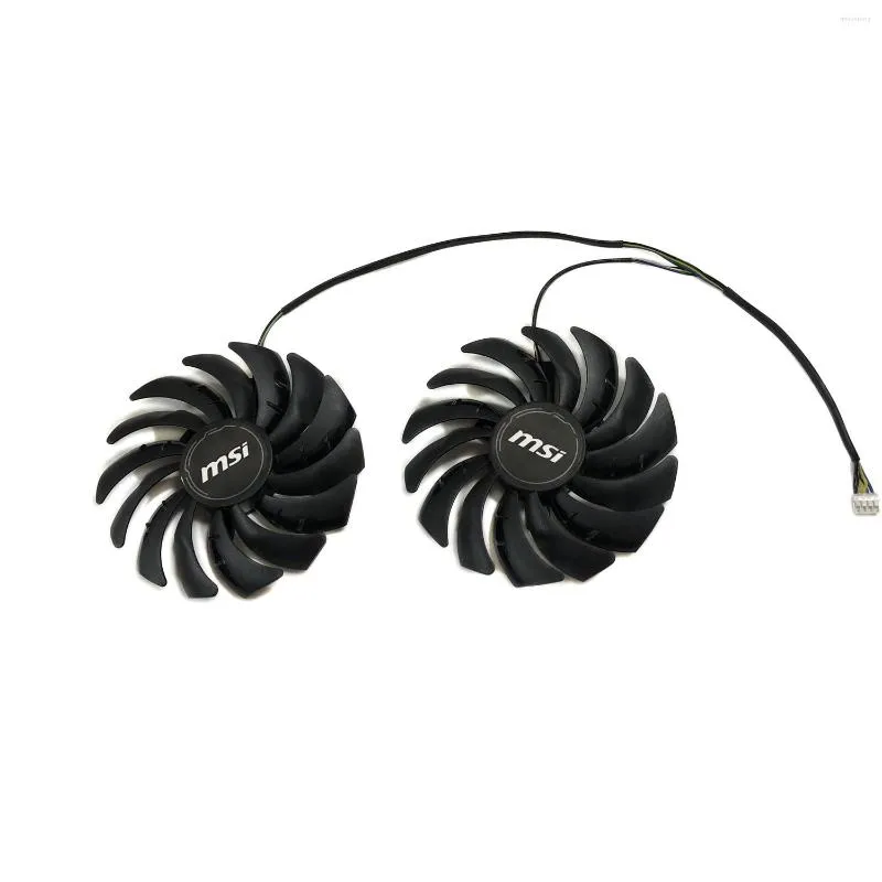 Computer Coolings 2Pcs/Set Cooler PLD10010S12HH Video Fan For MSI RX 5700 XT GAMING X GPU Graphics Replace