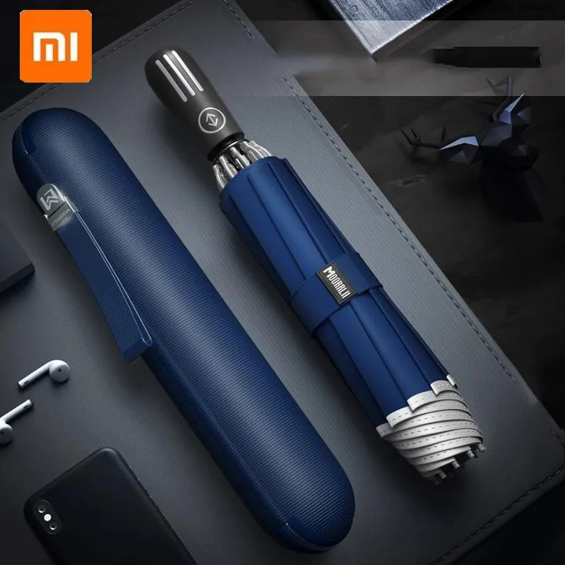 Gear Xiaomi большой автоматический мужской складной зонт усиленный перевернутый зонтик легкий легкий Parapluie дождевик