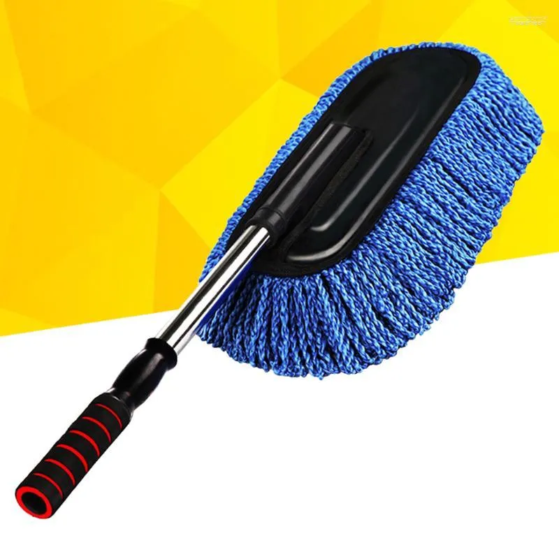 Car Sponge Super Cleaning Supplies Microfiber Duster Interior Cleaner With Long Retractable Handle To Trap Dust And Pollen For