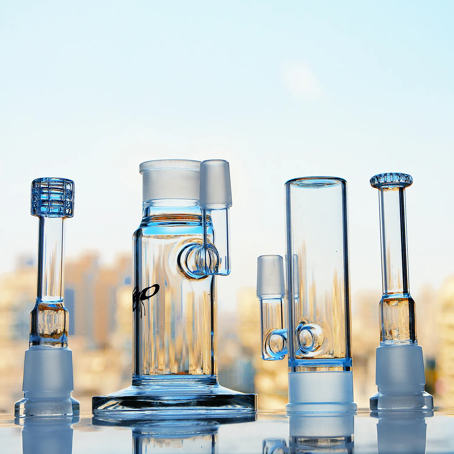 TORO GLass Bong Recycler Dab Rigs Кальяны Кальян Отдельные стеклянные водопроводные трубы с соединением 18 мм