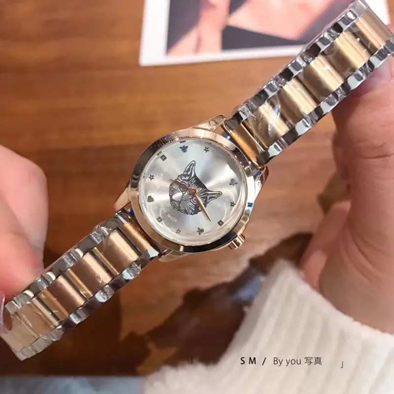 Fashion Full Brand Wrist Watch Women Ladies Cat Orologio Style Luxury With Logo Steel Metal Band Quartz Clock G 136 From 27 37 DHgate