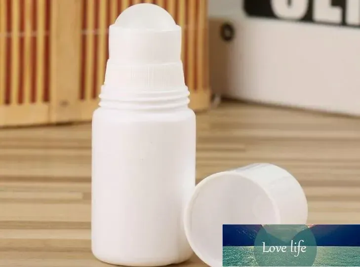 30 ml 50 ml 100 ml weiße Kunststoff-Roll-On-Flasche, nachfüllbare Deodorant-Flasche, ätherisches Öl, Parfümflaschen, DIY, persönliche Kosmetikbehälter, Großhandel