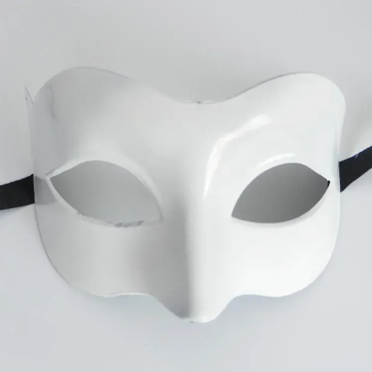 Men`s Masquerade Mask Fancy Dress Venetian Masks Masquerade Masks Plastic Half Face Mask [Black, White, Gold, Silver]