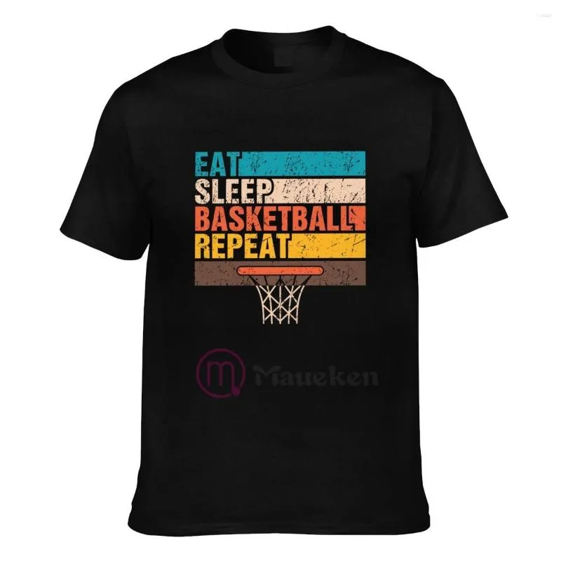 Heren T Shirts 2023 Eet Slaap Basketbal Herhaal Gedrukt Ronde Hals Mannen Vrouwen T-shirt Hip Hop Tops Katoen Tees