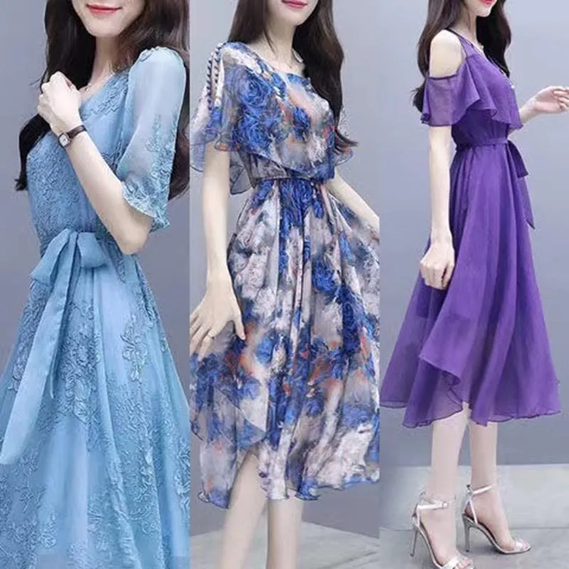 Sukienka moda letnia sukienka nowa super szczupła sukienka z szyfonem dla kobiet w ciąży
