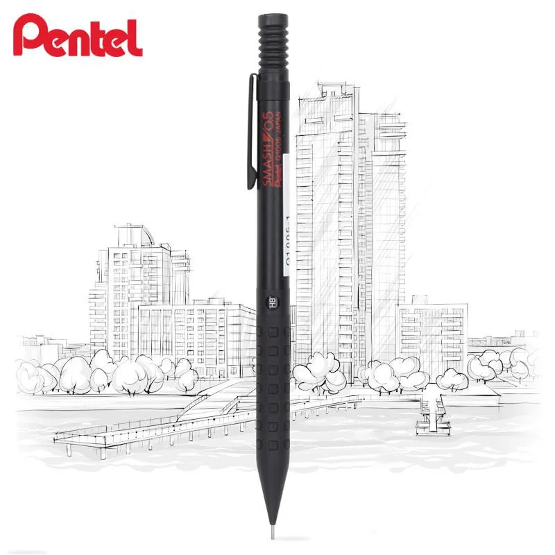 Ołówki 1PCS Japonia Pentel Smash Q1005 Aktywność sztuki Automatyczne ołówek Niski środek grawitacji Nismo 0,5 mm