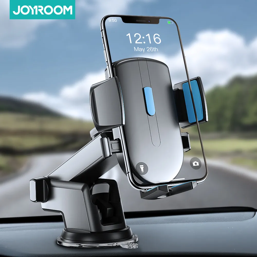 Автомобильный держатель для телефона Joyroom, подставка с вращением на 360 градусов, гравитационный держатель для лобового стекла, крепкая присоска для крепления на приборной панели, поддержка телефона в автомобиле