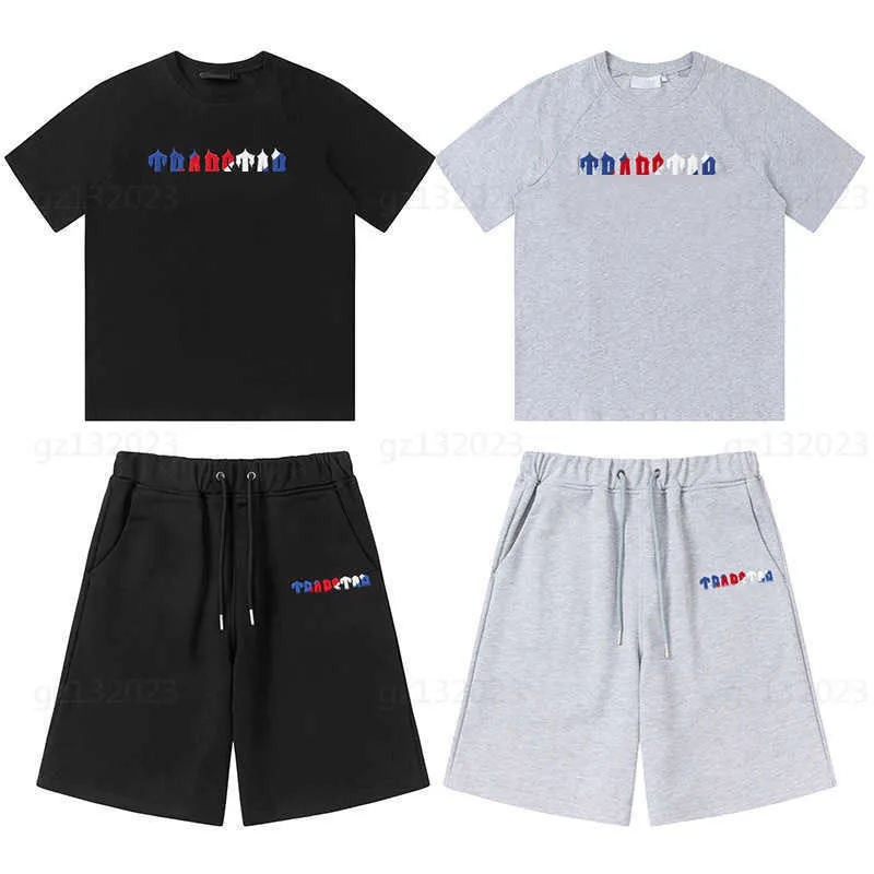 Trapstar Trainingsanzug Anzug Sommer Designer T-shirt Sets Mode Brief Drucken Casual Sportswear T-shirts Kurze Zwei Stück Set Sommer herren