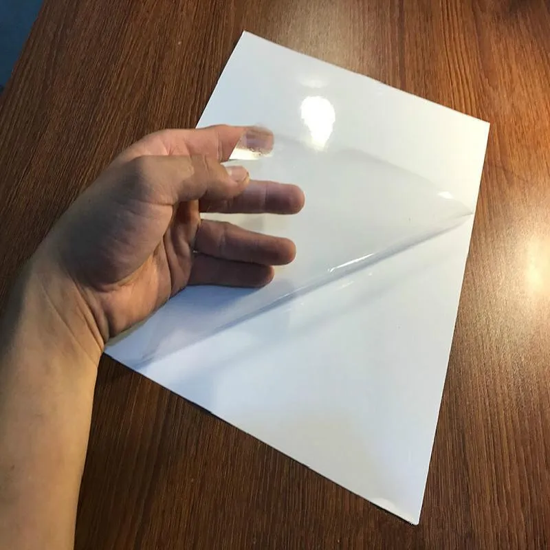Paper 50 Arkuszy 21x29,7 cm a4 przezroczysta winilowa folia samophylepna etykieta pet naklejka drukowana wodoodporna naklejka do drukark