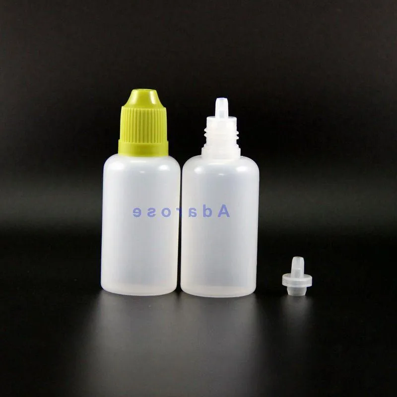 30 ml 100 PCS高品質のLDPE PEプラスチック製のドロッパーボトルを備えた子どもの校長とチップ蒸気絞りボトルショートニップルTMTHW