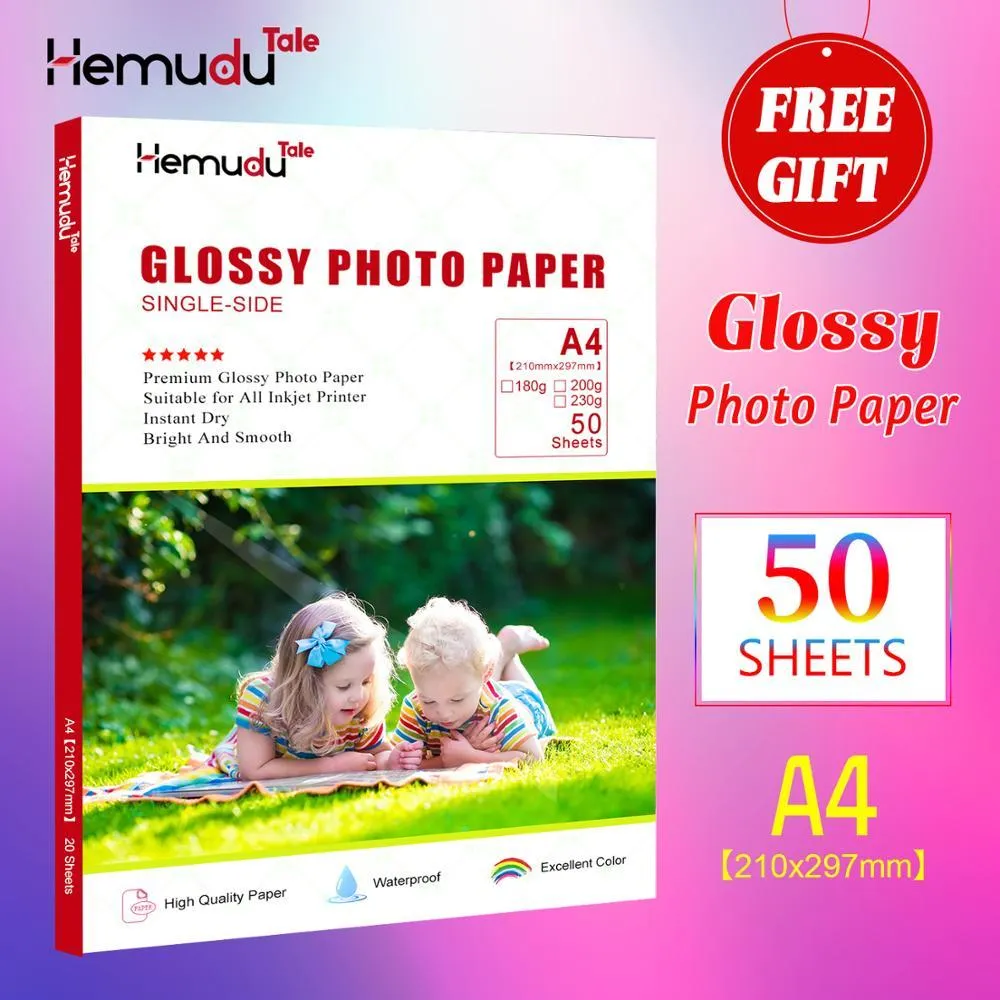 Paper A4 50 sheets Single Side Glossy Best Photo Paper For Inkjet Printer